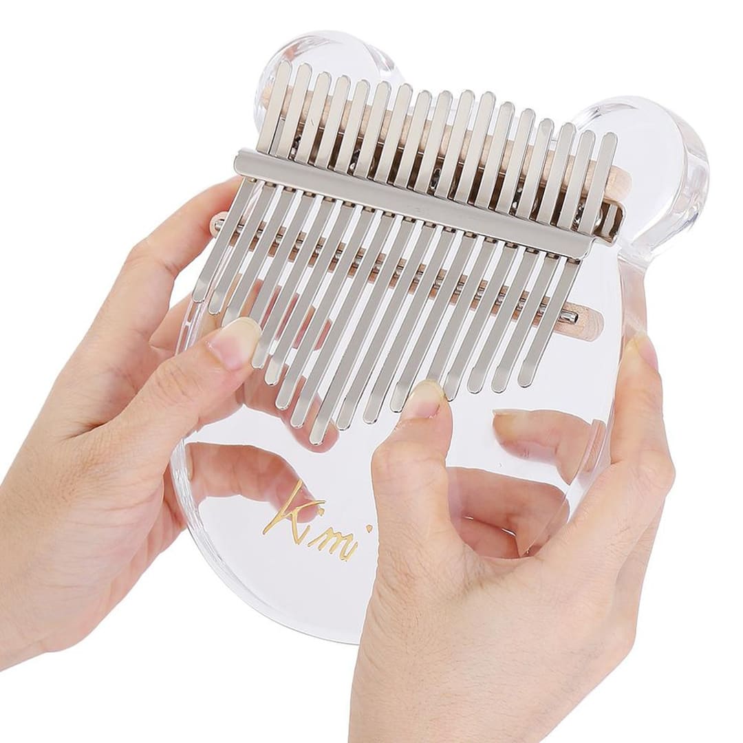 Kimi-kalimba-17-key-Acrylic-Thumb-Piano-Case-Transparent-Mbira-Kawaii-Bear-Sanza-with-Tuner-Hammer کالیمبا اکریلیک کیمی مدل M10 - تصویر 50