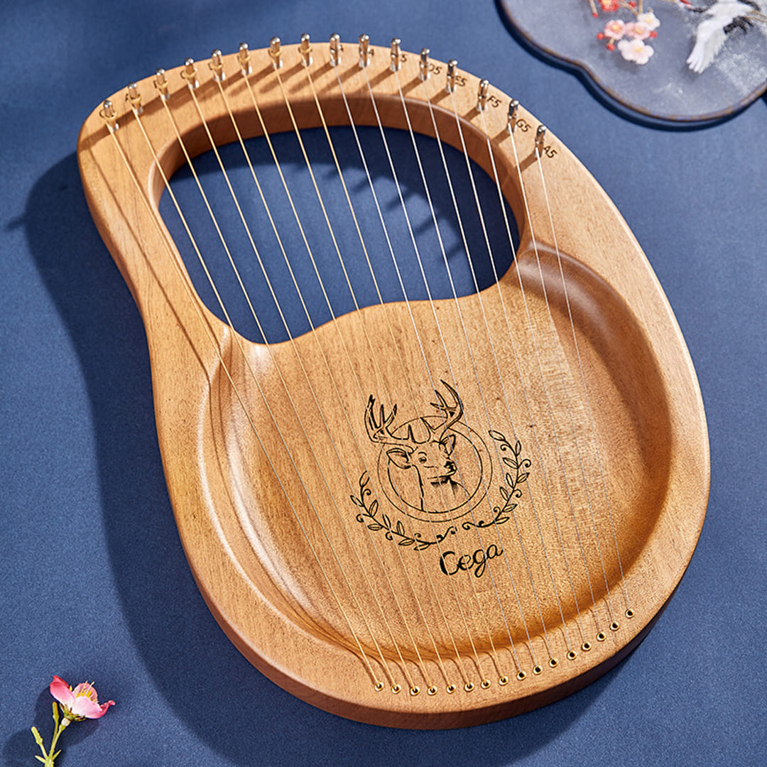Cega-Lyra-16-String-Small-Harp-Portable-19-String-Lyre-Instrument چنگ رومی مدل LY16_PG - تصویر 7